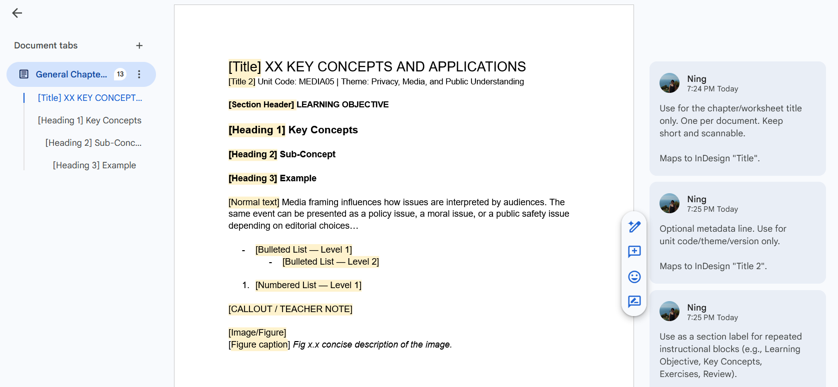 Google Docs Template
